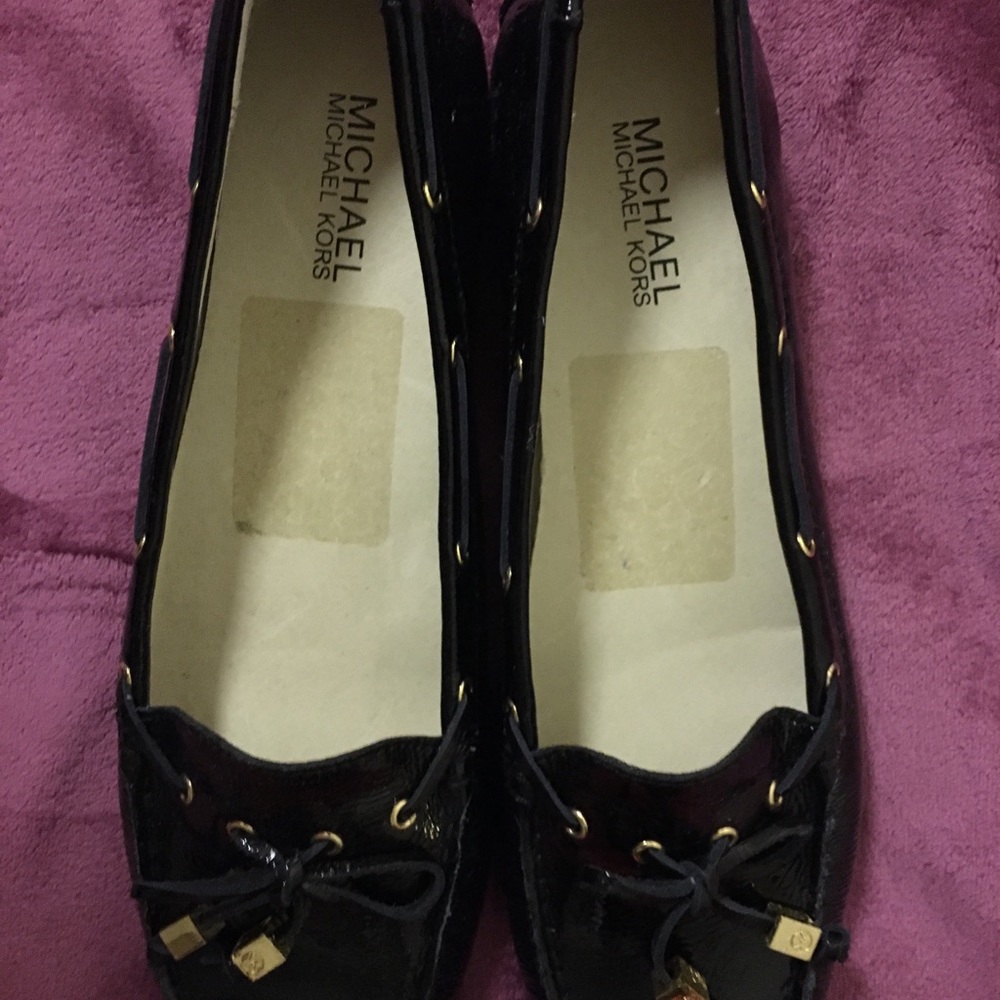 Michael Kors Patent Leather Gold hardware Loafers - Picture 2 of 5